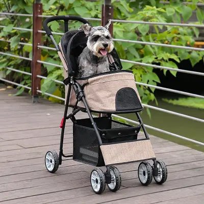 Poussette pour Chien - PetStroller™ - Beige - Le chien voyageur - Poussette pour Chien - PetStroller™ - Beige