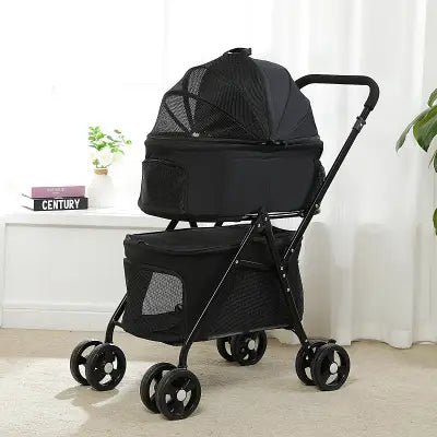 Poussette pour Chien - PetStroller™ - Noir - Le chien voyageur - Poussette pour Chien - PetStroller™ - Noir