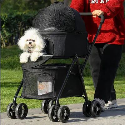 Poussette pour Chien - PetStroller™ - Noir - Le chien voyageur - Poussette pour Chien - PetStroller™ - Noir