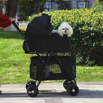 Poussette pour Chien - PetStroller™ - Noir - Le chien voyageur - Poussette pour Chien - PetStroller™ - Noir