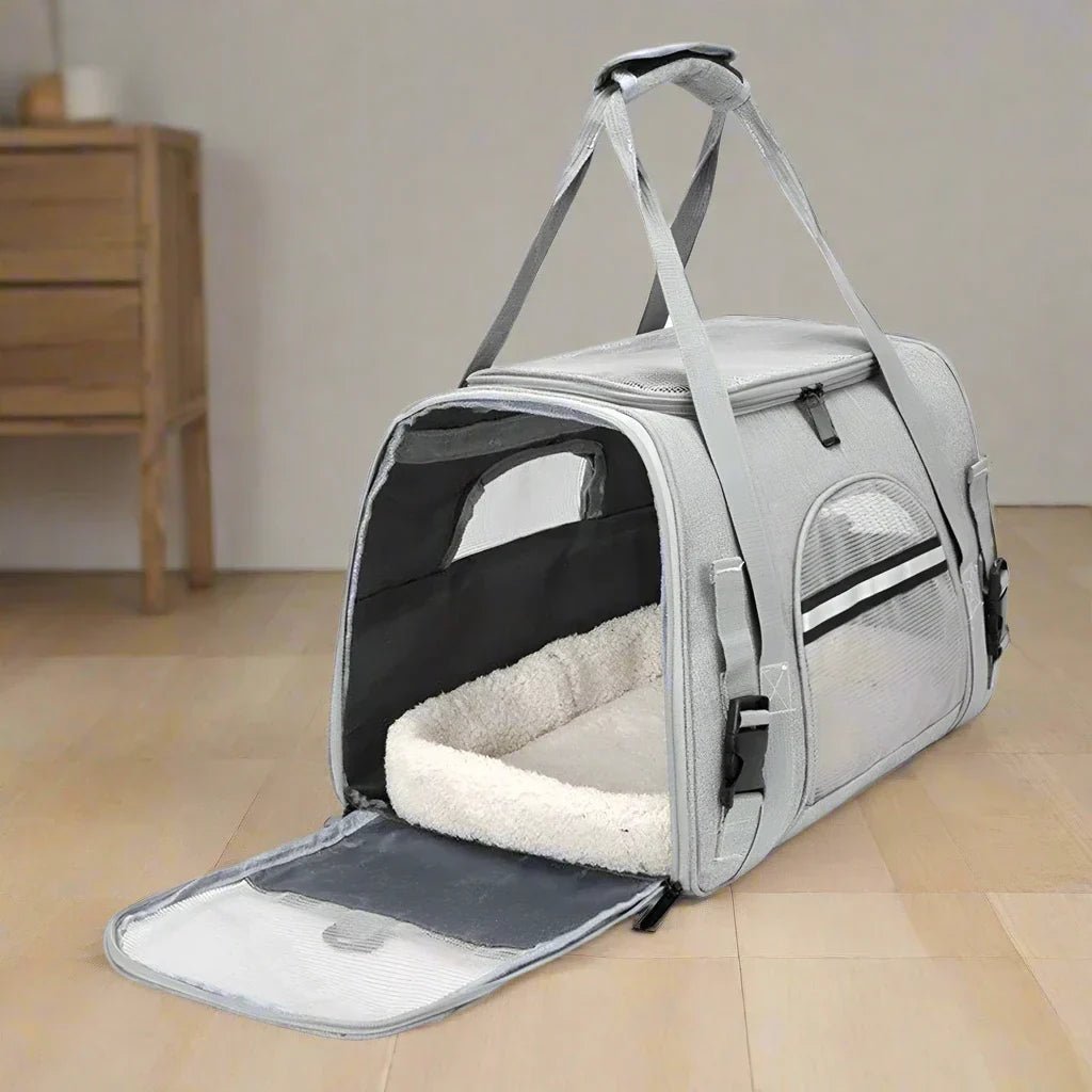 Sac de Transport pour Chien - DogCarrierBag™ - Gris - Le chien voyageur - Sac de Transport pour Chien - DogCarrierBag™ - Gris